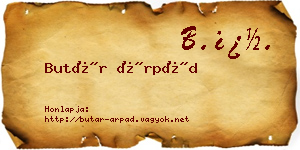 Butár Árpád névjegykártya